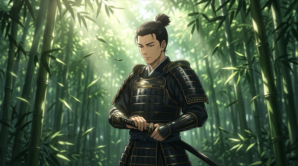 An anime [character archetype] in a composed still pose w…