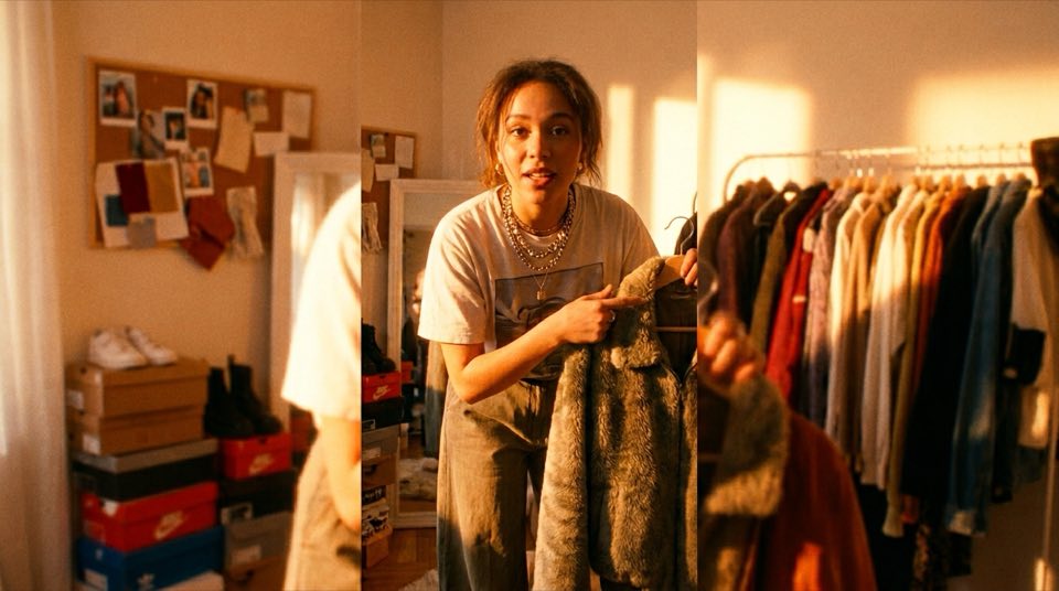 A [influencer type] filming [content type] — [] handheld…