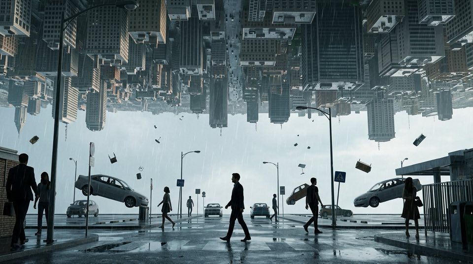 Wide observational view of a world where [physical rule]…