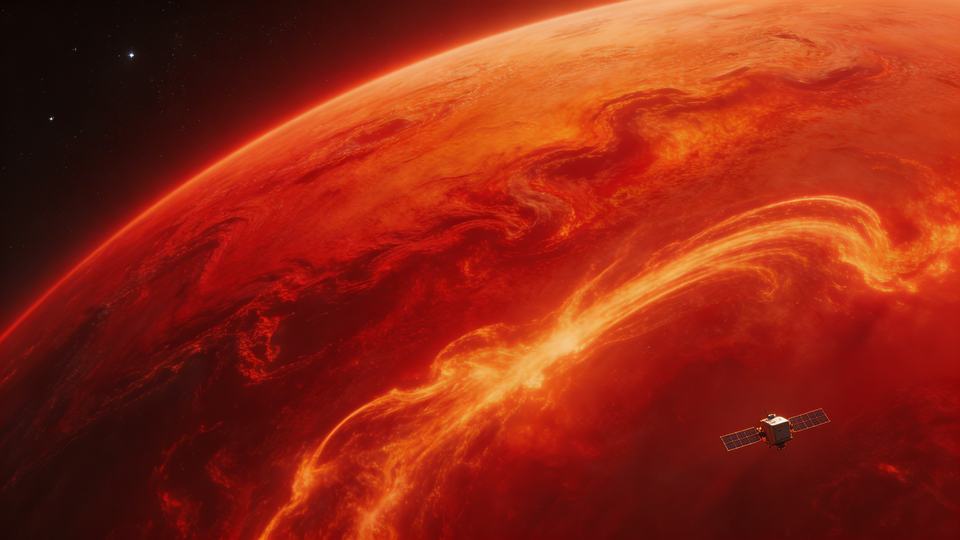 A dying [star type] filling three-quarters of frame, [] c…