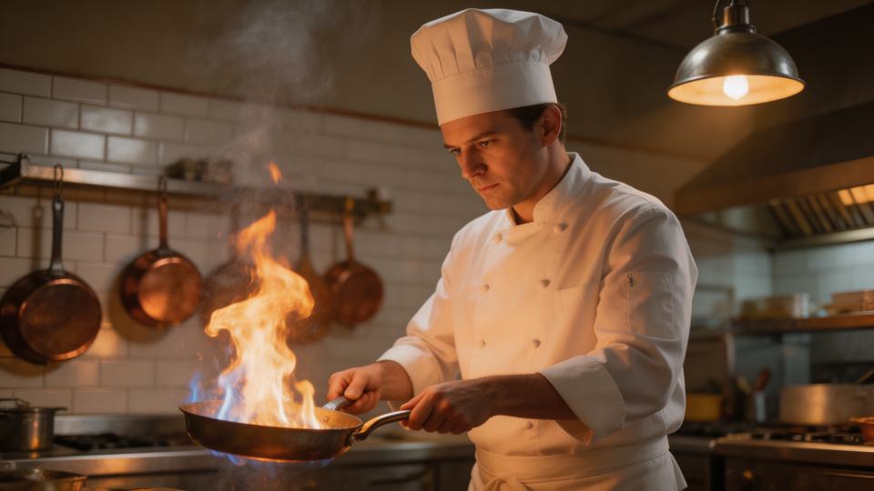 A [chef type] in [kitchen type] performing [action] — []…