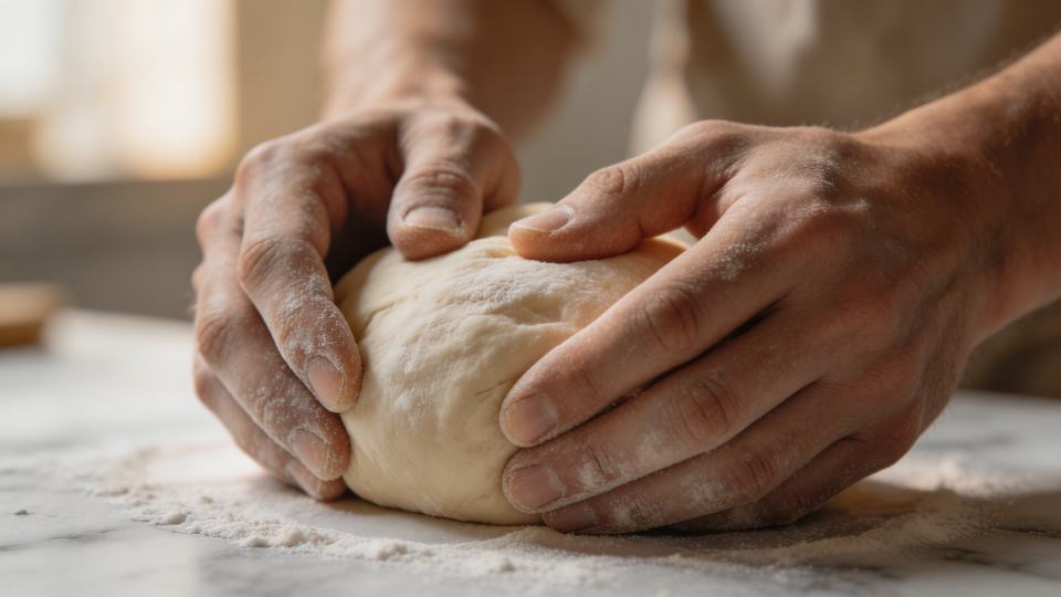 A pair of [hands type] performing [precise action] with […