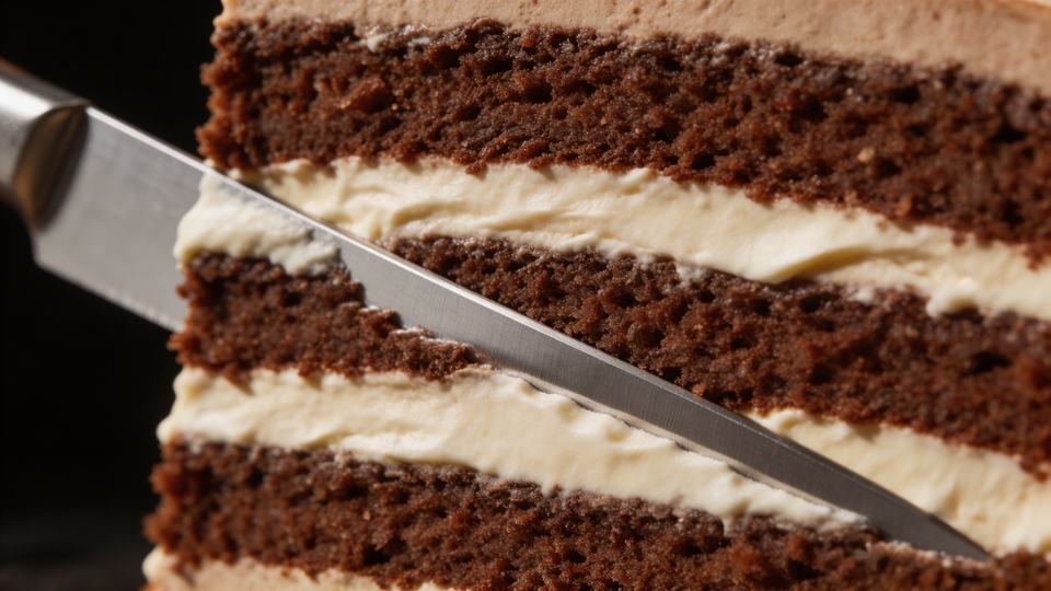 A [knife or tool] moving through [food item] in cross-sec…