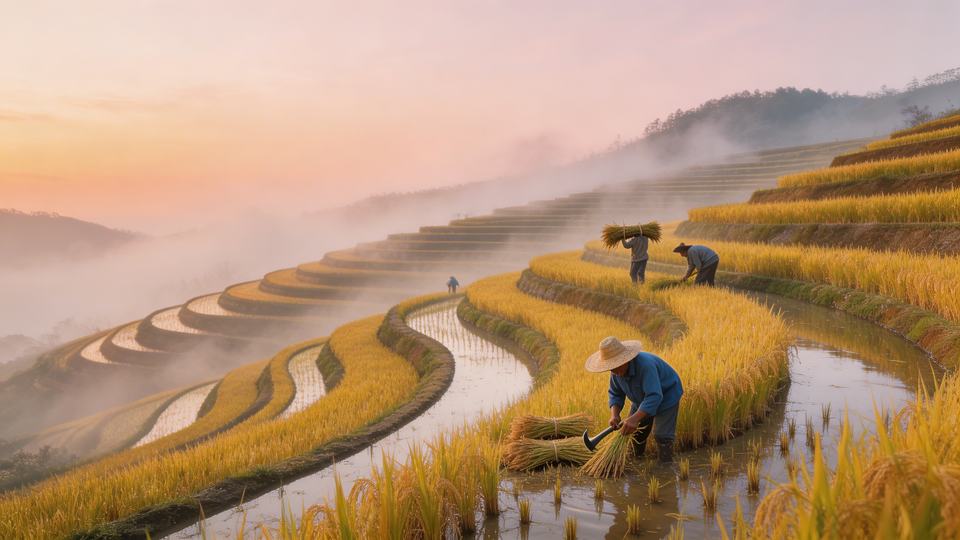 A [landscape or environment] where [food ingredient] is g…