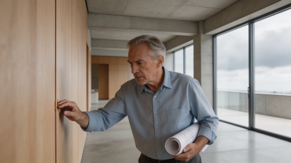 An [architect or designer type] in [building or site], []…