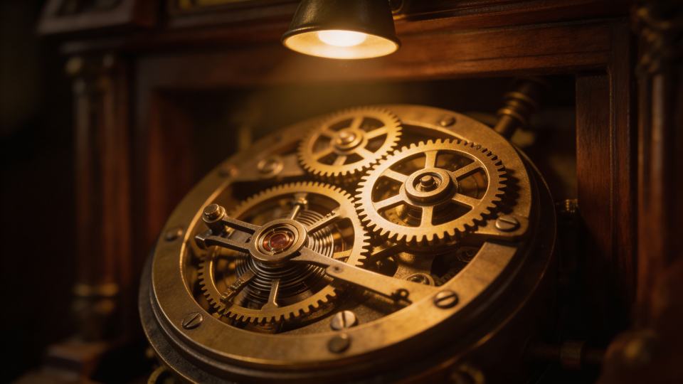 The interior of [mechanical system] in operation — [] ins…