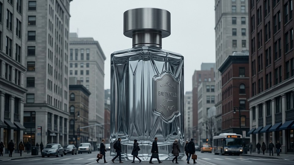 perfume bottle ad