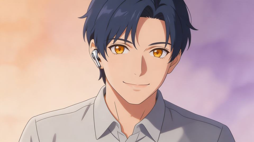 An anime-style AI avatar — [] equivalent medium close-up,…