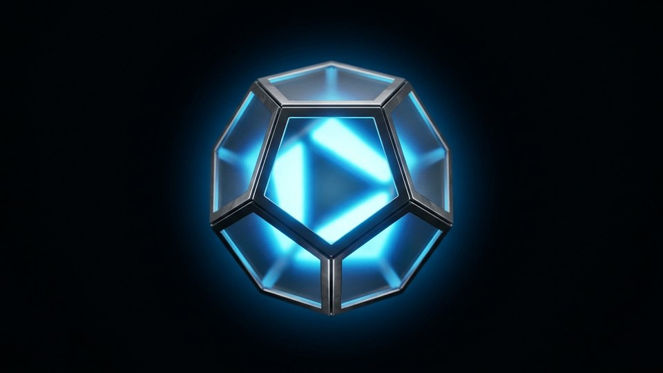 An abstract AI avatar represented as a [geometric form] —…