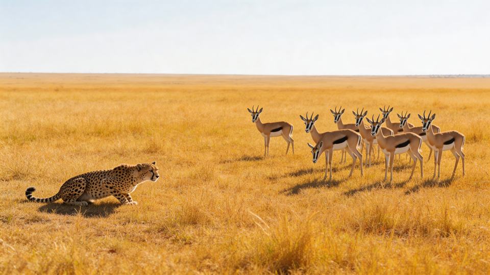 A [predator species] and [prey species] in the same frame…