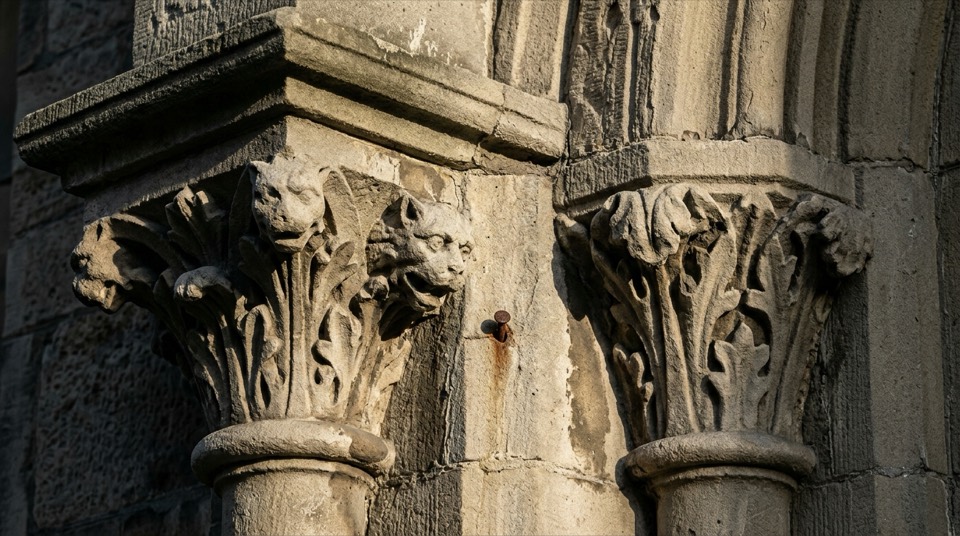 A [architectural detail type] of a [building style] — []…